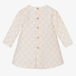 PAZ Rodríguez-فستان مزيج قطن لون عاجي وزهري للمولودات | Childrensalon Outlet