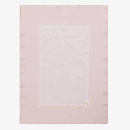PAZ Rodríguez-Baby Girls Pink Cotton Blanket (98cm) | Childrensalon Outlet