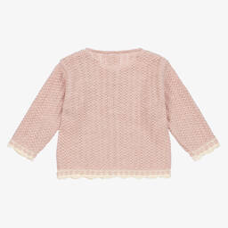 PAZ Rodríguez-كارديغان قطن وكشمير محبوك لون زهري | Childrensalon Outlet