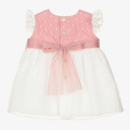 PAZ Rodríguez-Кремово-розовое платье для малышек | Childrensalon Outlet