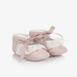 باز رودريغيز-حذاء لينين لون زهري لمرحلة قبل المشي | Childrensalon Outlet