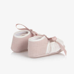 باز رودريغيز-حذاء لينين لون زهري لمرحلة قبل المشي | Childrensalon Outlet