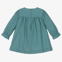 PAZ Rodríguez-Baby Girls Teal Green Cotton Dress | Childrensalon Outlet