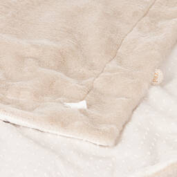 PAZ Rodríguez-Beige Faux Fur Baby Blanket (98cm) | Childrensalon Outlet