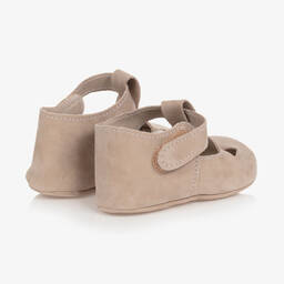 باز رودريغيز-حذاء شامواه لون بيج لمرحلة قبل المشي للأطفال | Childrensalon Outlet