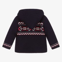 PAZ Rodríguez-Blue Fair Isle Knitted Jacket | Childrensalon Outlet
