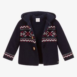 PAZ Rodríguez-Blue Fair Isle Knitted Jacket | Childrensalon Outlet