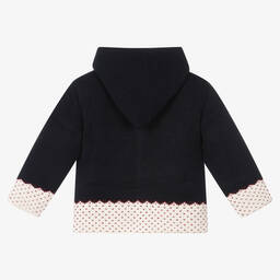 باز رودريغيز-معطف هودي أطفال ولادي أكريليك محبوك لون كحلي | Childrensalon Outlet