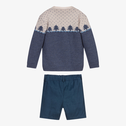 PAZ Rodríguez-Blue Sweater & Shorts Set | Childrensalon Outlet