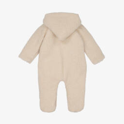 PAZ Rodríguez-Boys Beige Sherpa Fleece Pramsuit | Childrensalon Outlet
