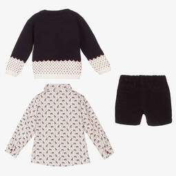 PAZ Rodríguez-Комплект из 3 предметов с синими шортами для мальчиков | Childrensalon Outlet