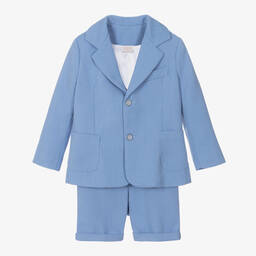 PAZ Rodríguez-Boys Blue Shorts Suit | Childrensalon Outlet