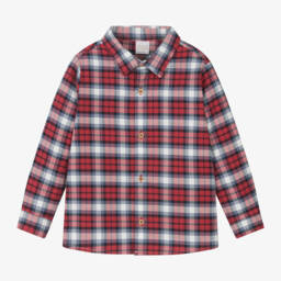 PAZ Rodríguez-Boys Checked Cotton Twill Shirt | Childrensalon Outlet