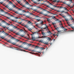 PAZ Rodríguez-Boys Checked Cotton Twill Shirt | Childrensalon Outlet