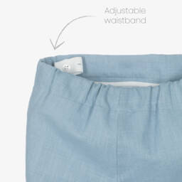 PAZ Rodríguez-Boys Classic Blue Linen Ensemble | Childrensalon Outlet