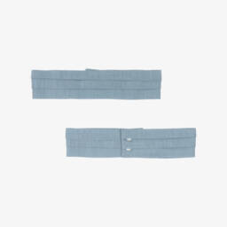 PAZ Rodríguez-Boys Classic Blue Linen Ensemble | Childrensalon Outlet