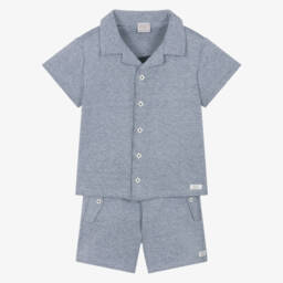 PAZ Rodríguez-طقم كلاسيكي مخطط باللون الأزرق الداكن للأولاد | Childrensalon Outlet