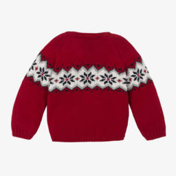 PAZ Rodríguez-Boys Classic Red Knit Jumper | Childrensalon Outlet