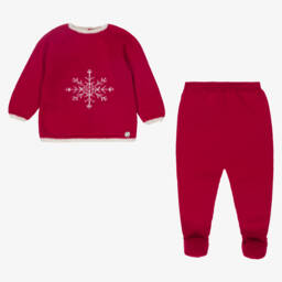 PAZ Rodríguez-Boys Festive Red Knit Set | Childrensalon Outlet