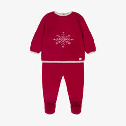 PAZ Rodríguez-Boys Festive Red Knit Set | Childrensalon Outlet
