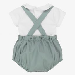 PAZ Rodríguez-Boys Green Cotton Shorts Set | Childrensalon Outlet
