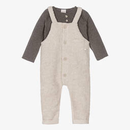 PAZ Rodríguez-Boys Grey & Beige Dungaree Set | Childrensalon Outlet