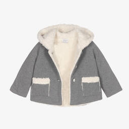 باز رودريغيز-جاكيت مبطن فليس لون رمادي للأولاد | Childrensalon Outlet