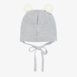 PAZ Rodríguez-Boys Grey Knit Pom-Pom Cap | Childrensalon Outlet