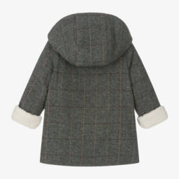 PAZ Rodríguez-معطف بهودي كاروهات لون رمادي للأولاد | Childrensalon Outlet