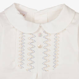 PAZ Rodríguez-Boys Ivory & Beige Cotton Shorts Set | Childrensalon Outlet