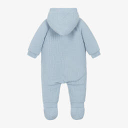 PAZ Rodríguez-Boys Knitted Blue Pramsuit Set | Childrensalon Outlet