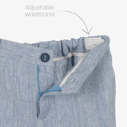 PAZ Rodríguez-Голубой льняной костюм для мальчиков | Childrensalon Outlet