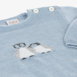 PAZ Rodríguez-Boys Penguin Knit Set in Blue | Childrensalon Outlet
