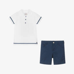PAZ Rodríguez-Комплект из двухцветных хлопковых шорт для мальчиков | Childrensalon Outlet