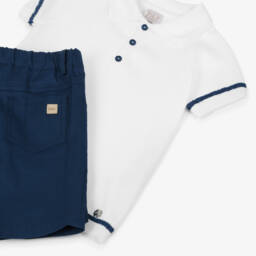 PAZ Rodríguez-Комплект из двухцветных хлопковых шорт для мальчиков | Childrensalon Outlet