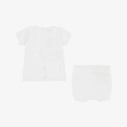 PAZ Rodríguez-Boys' White Knit Shorts Ensemble | Childrensalon Outlet