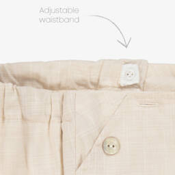 PAZ Rodríguez-Комплект льняных шортов бежевого цвета для мальчиков | Childrensalon Outlet