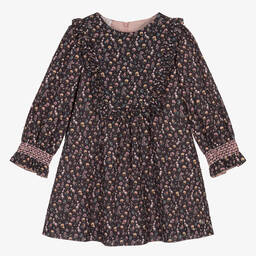 PAZ Rodríguez-Girls Black Floral Dress | Childrensalon Outlet