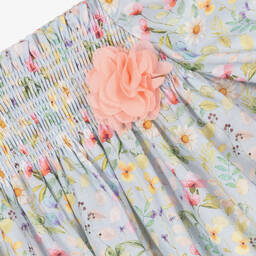 PAZ Rodríguez-Голубое хлопковое платье в цветочек | Childrensalon Outlet