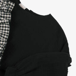 PAZ Rodríguez-Girls Checked Black Jumpsuit Ensemble | Childrensalon Outlet