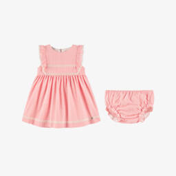 PAZ Rodríguez-Girls Coral Lace-Accented Cotton Dress | Childrensalon Outlet