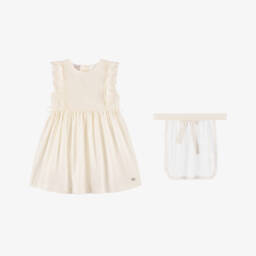 PAZ Rodríguez-Платье кремовое Plumeti для девочек | Childrensalon Outlet