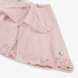 PAZ Rodríguez-Вязаный плед для девочек пыльно-розовый | Childrensalon Outlet