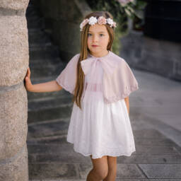 PAZ Rodríguez-Вязаный плед для девочек пыльно-розовый | Childrensalon Outlet