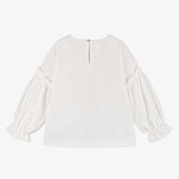 PAZ Rodríguez-Girls Elegant Ivory Blouse | Childrensalon Outlet