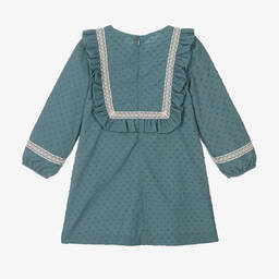PAZ Rodríguez-Girls Green Plumeti & Lace Dress | Childrensalon Outlet