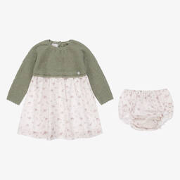PAZ Rodríguez-Girls Green Wool Knit Dress | Childrensalon Outlet