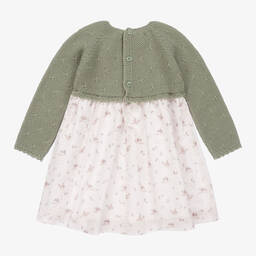 PAZ Rodríguez-Girls Green Wool Knit Dress | Childrensalon Outlet