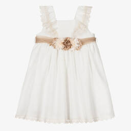 PAZ Rodríguez-Girls Ivory & Beige Dress | Childrensalon Outlet