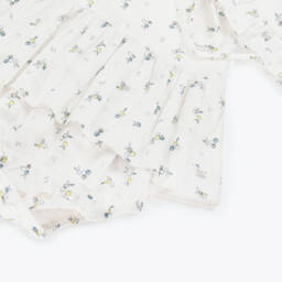 PAZ Rodríguez-طقم بناتي قصير من القطن العاجي مع قبعة شمس | Childrensalon Outlet